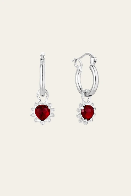 Love charm earrings slv.webp