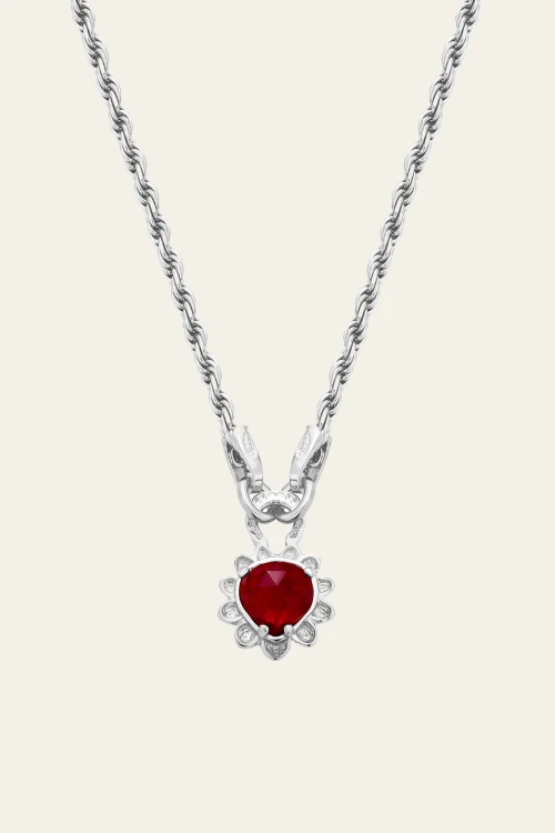 Love charm necklace slv.webp